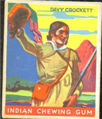 (R73)   1933  Goudey Indian Chewing Gum Card #52    Davy Crockett