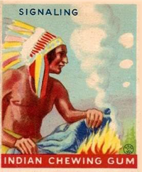 (R73)   1933  Goudey Indian Chewing Gum Card #79    Signaling