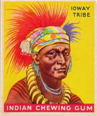 (R73)   1933  Goudey Indian Chewing Gum Card #115    Warrior of the Ioway Tribe