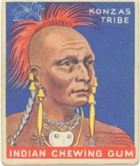 (R73)   1933  Goudey Indian Chewing Gum Card #116    Chief of the Konzas Tribe