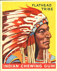 (R73)   1933  Goudey Indian Chewing Gum Card #126    Chief of the Flathead Tribe