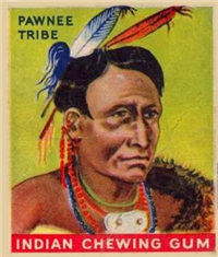 (R73)   1933  Goudey Indian Chewing Gum Card #128    Chief of the Pawnee Tribe