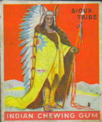 (R73)   1933  Goudey Indian Chewing Gum Card #130    Chief of the Sioux Tribe