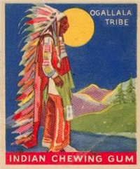 (R73)   1933  Goudey Indian Chewing Gum Card #136    Chief of the Ogallala Tribe
