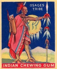 (R73)   1933  Goudey Indian Chewing Gum Card #140    Warrior of the Osages