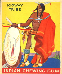 (R73)   1933  Goudey Indian Chewing Gum Card #144    Warrior of the Kioway Tribe