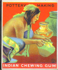 (R73)   1933  Goudey Indian Chewing Gum Card #153    Pottery Making