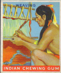 (R73)   1933  Goudey Indian Chewing Gum Card #155    Weaving