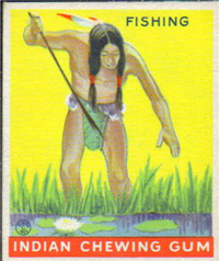 (R73)   1933  Goudey Indian Chewing Gum Card #161    Fishing