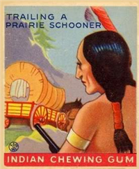 (R73)   1933  Goudey Indian Chewing Gum Card #164    Training a Prairie Schooner