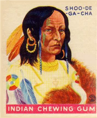 (R73)   1933  Goudey Indian Chewing Gum Card #187    Shoo-De-Ga-Cha