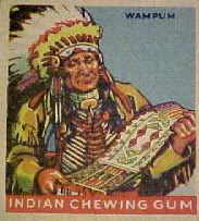 (R73)   1933  Goudey Indian Chewing Gum Card #195    Wampam