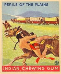(R73)   1933  Goudey Indian Chewing Gum Card #198    Perils of the Plains