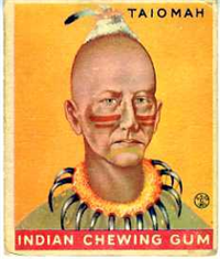 (R73)   1933  Goudey Indian Chewing Gum Card #208    Taiomah