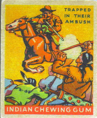 (R73)   1933  Goudey Indian Chewing Gum Card #215    Trapped in Their Ambush