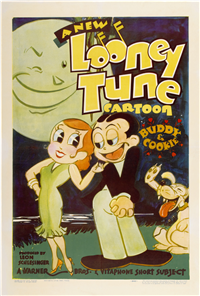 LOONEY TUNES STOCK   Original American One Sheet   (Vitaphone Short Subject, 1934)