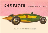 (R714-24)  1954 Topps World On Wheels Gum Card #23 Lakester - American Hot Rod 
