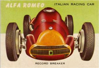 (R714-24)  1954 Topps World On Wheels Gum Card #30 Alfa Romeo Racing Car 