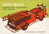 (R714-24)  1954 Topps World On Wheels Gum Card #31 Hose Truck 