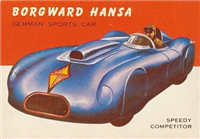 (R714-24)  1954 Topps World On Wheels Gum Card #34 Borgward Hansa Sports Car 