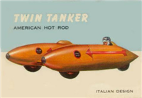 (R714-24)  1954 Topps World On Wheels Gum Card #43 Twin Tanker American Hot Rod 