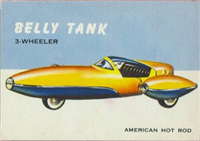 (R714-24)  1954 Topps World On Wheels Gum Card #46 Belly Tank 3-Wheeler 