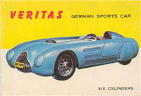 (R714-24)  1954 Topps World On Wheels Gum Card #51 Vertias Sports Car 