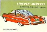 (R714-24)  1954 Topps World On Wheels Gum Card #71 Lincoln Mercury XL500 