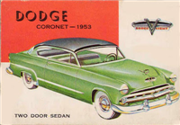 (R714-24)  1954 Topps World On Wheels Gum Card #81 Dodge Coronet 1953 