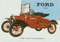 (R714-24)  1954 Topps World On Wheels Gum Card #90 Ford Fire Chief's Runabout 1915 
