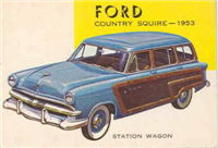 (R714-24)  1954 Topps World On Wheels Gum Card #94 Ford Country Squire 1953 