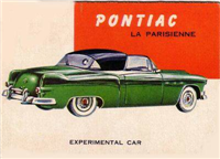 (R714-24)  1954 Topps World On Wheels Gum Card #100 Pontiac La Parisienne 