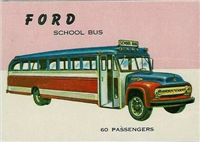 (R714-24)  1954 Topps World On Wheels Gum Card #103 Ford School Bus 