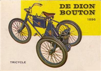 (R714-24)  1954 Topps World On Wheels Gum Card #112 De Dion Bouton Tricycle 1896 