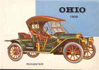 (R714-24)  1954 Topps World On Wheels Gum Card #120 Ohio Roadster 1908