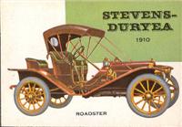 (R714-24)  1954 Topps World On Wheels Gum Card #125 Stevens-Duryea Roadster 1910 
