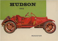 (R714-24)  1954 Topps World On Wheels Gum Card #128 Hudson Roadster 1912 