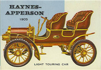 (R714-24)  1954 Topps World On Wheels Gum Card #160 Haynes Apperson Light Touring Car 1905 