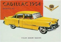 (R714-24)  1954 Topps World On Wheels Gum Card #164 Cadillac Series 62 1954 