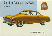 (R714-24)  1954 Topps World On Wheels Gum Card #166 Hudson Italia 1954 