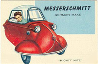 (R714-24)  1954 Topps World On Wheels Gum Card #174 Messerschmitt 