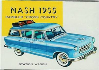 (R714-24)  1954 Topps World On Wheels Gum Card #178 Nash Rambler "Cross Country" 1955 