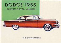 (R714-24)  1954 Topps World On Wheels Gum Card #179 Dodge Custom Royal Lancer 1955 