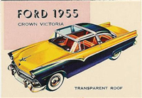 (R714-24)  1954 Topps World On Wheels Gum Card #180 Ford Crown Victoria 1955