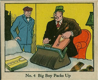 (R41) 1937 Walter H. Johnson DICK TRACY Caramels Card #4   Big Boy Packs Up