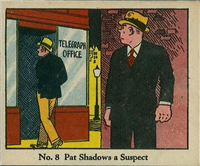 (R41) 1937 Walter H. Johnson DICK TRACY Caramels Card #8   Pat Shadows a Suspect