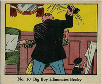 (R41) 1937 Walter H. Johnson DICK TRACY Caramels Card #10   Big Boy Eliminates Becky