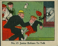 (R41) 1937 Walter H. Johnson DICK TRACY Caramels Card #15   Junior Refuses to Talk