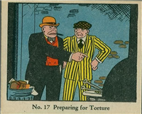 (R41) 1937 Walter H. Johnson DICK TRACY Caramels Card #17   Preparing for Torture