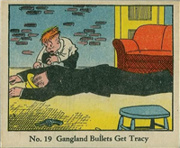 (R41) 1937 Walter H. Johnson DICK TRACY Caramels Card #19   Gangland Bullets Get Tracy